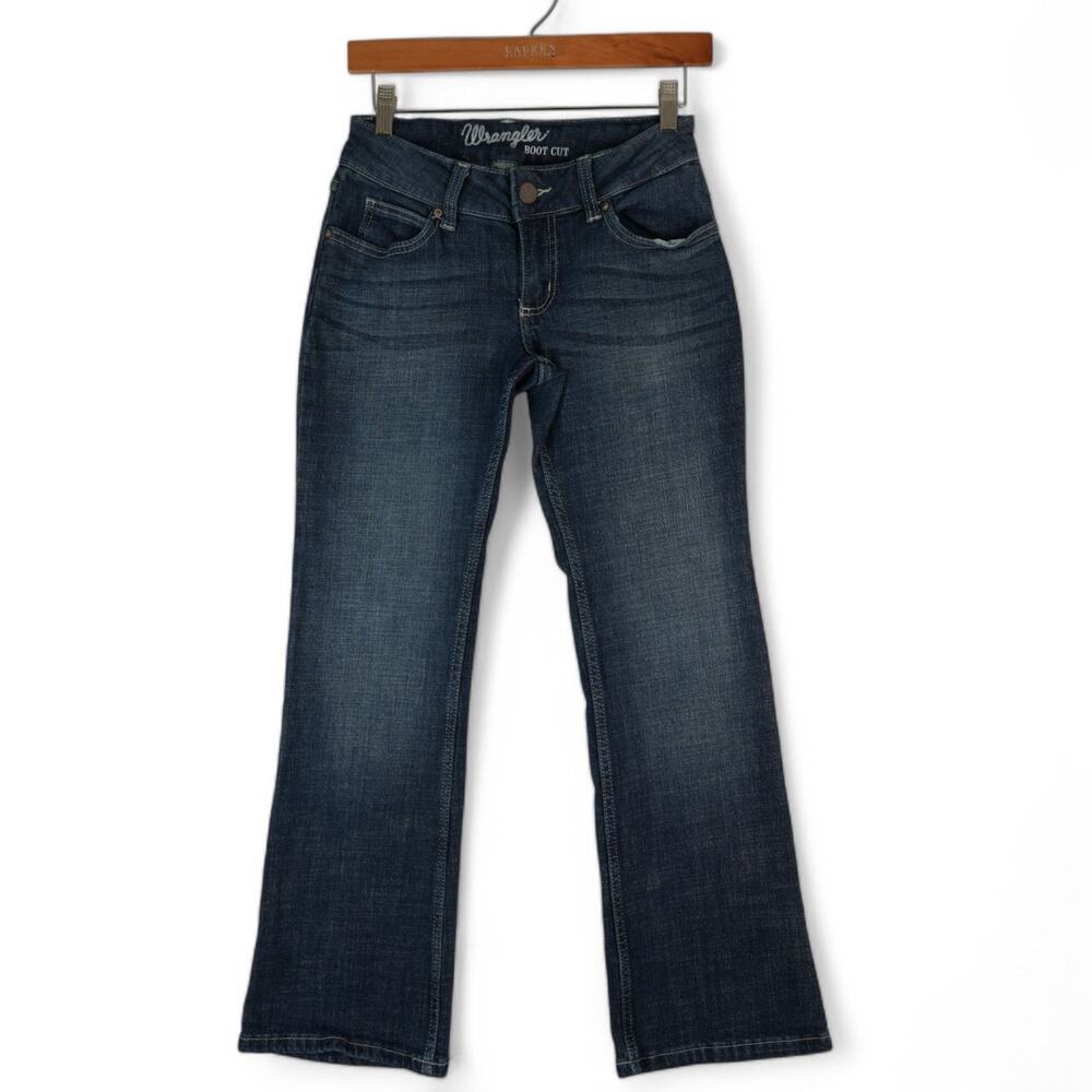 Wrangler Jeans‎ Womens 3x30 1009MWZDO Dark Wash Low Rise Bootcut Denim Stretch